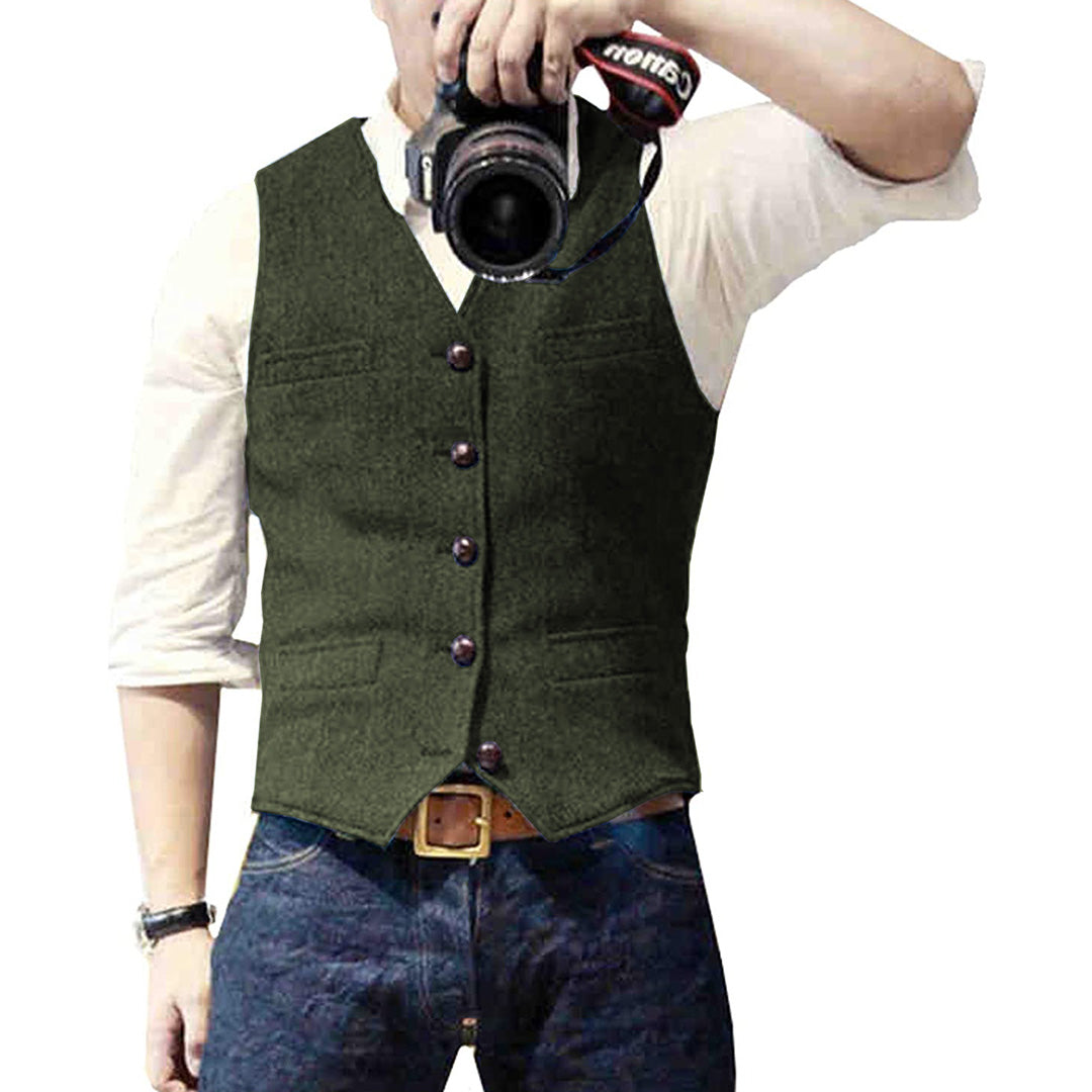 Theodor | Enkeltradet casual tweedvest